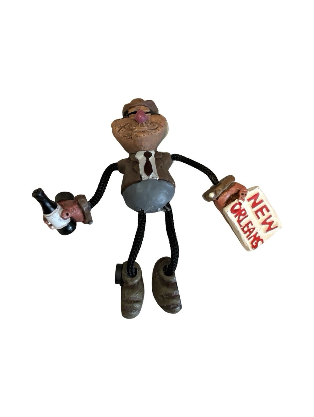 New Orleans Vintage Refrigerator Magnet with Magnetic Arms & Legs